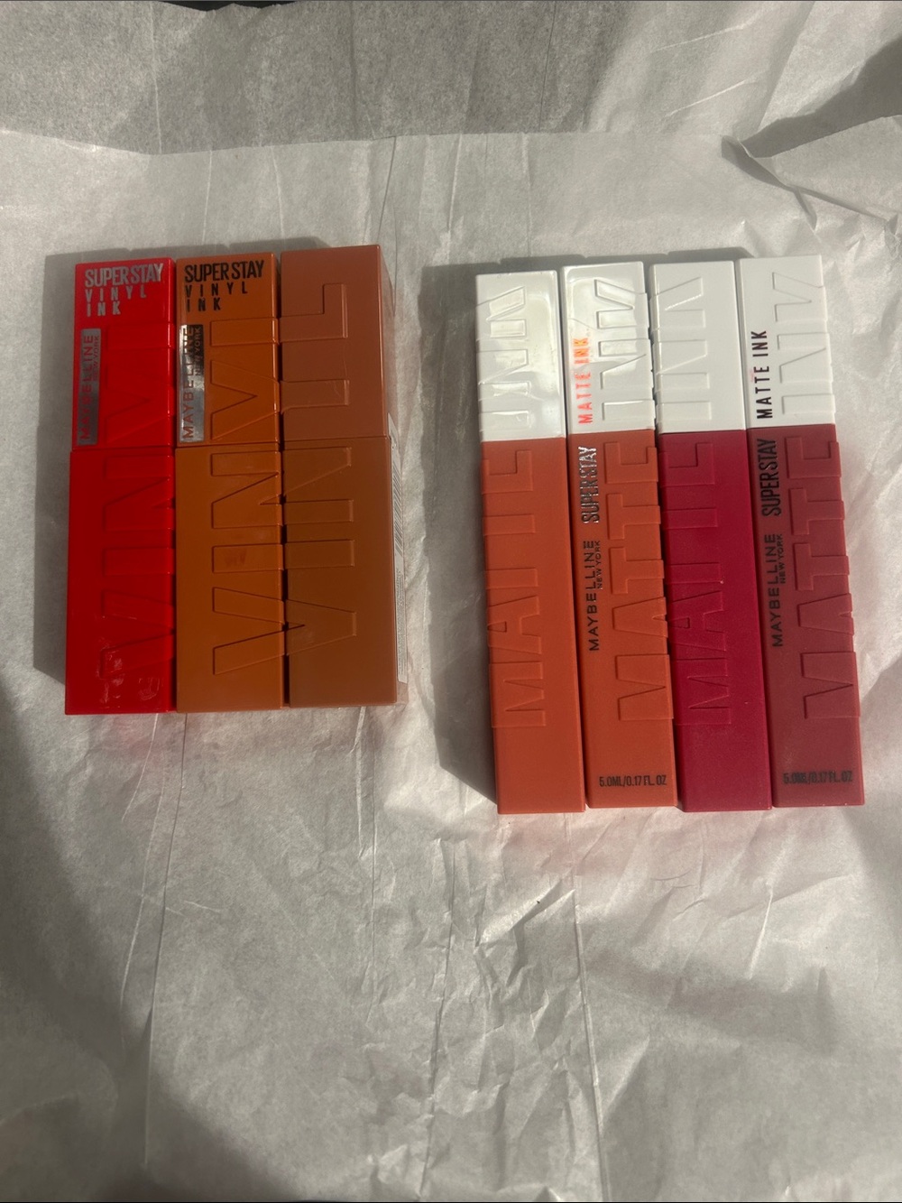 Maybelline vinyl super stay Ink. And. Matte ink lot of 7. New.
